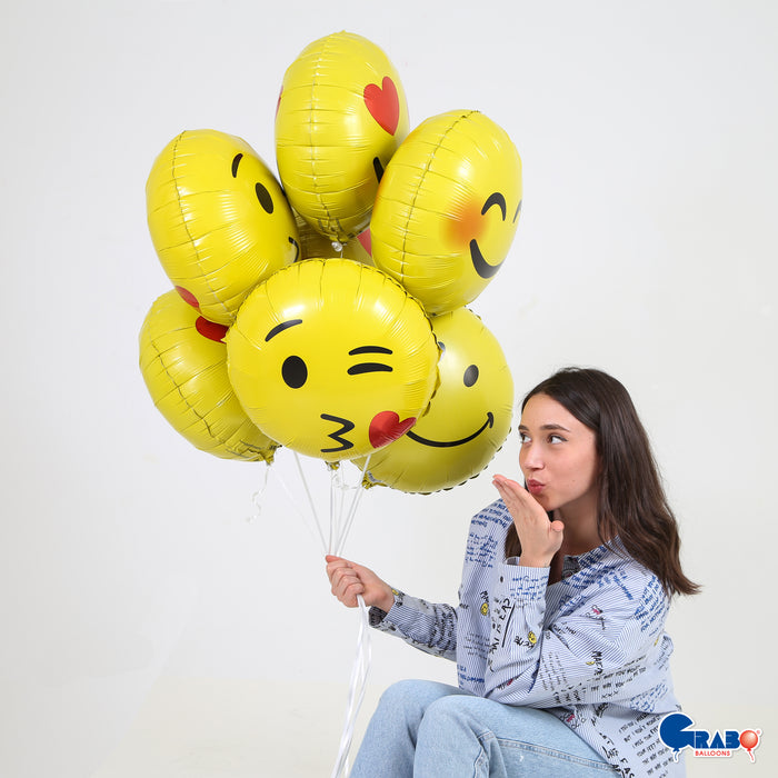 ABC18 Folienballon "Emoji Sonnenbrille" | Ø 46 cm