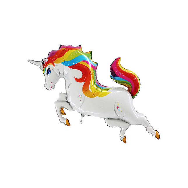 44" Shape Folienballon Lose - Einhorn springend | HF3