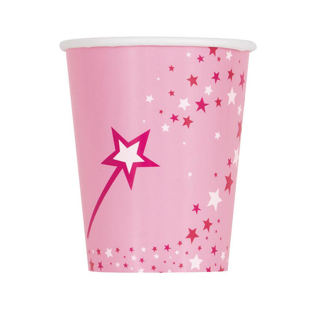 Pappbecher Prinzessin & Einhorn 266ml/8Stk.