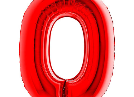 Riesenzahl Folienballon 40"/102cm | Rot #0