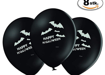 FM-Latexballon Halloween FledermÃ¤use ca. 30/33cmØ/8St. FM