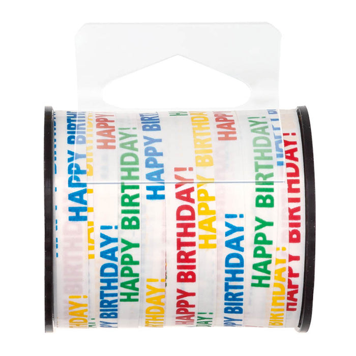 Geschenkband Polyband 5mm/45m HappyBirthday