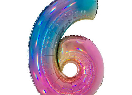 Riesenzahl Folienballon 40"/102cm | Regenbogen #6