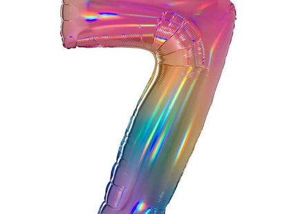 Riesenzahl Folienballon 40"/102cm | Regenbogen #7