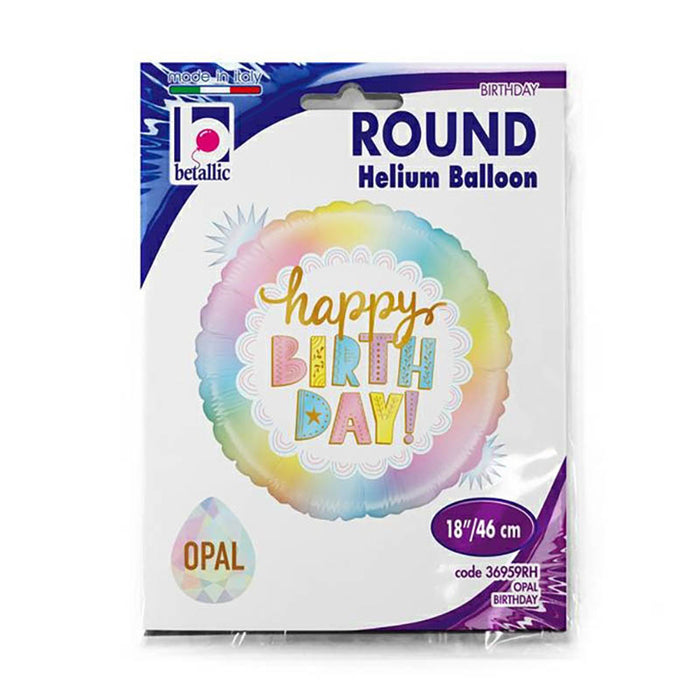 ABC18 Folienballon "Happy Birthday Opal" | Ø 46 cm