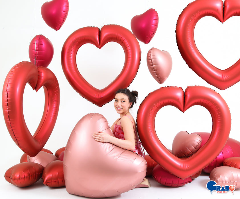 Shape Folienballon "Herz" Rubinrot | 104 cm