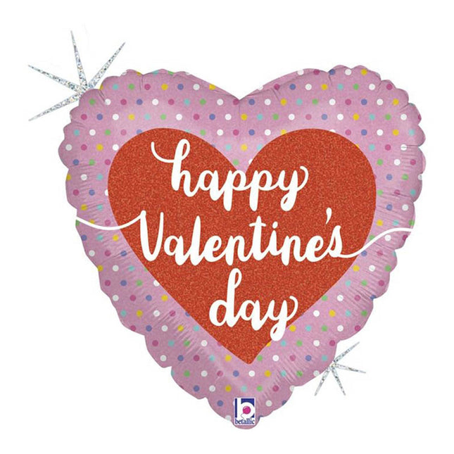 ABC18 Happy Valentines Day Pastell Dots 46 cm