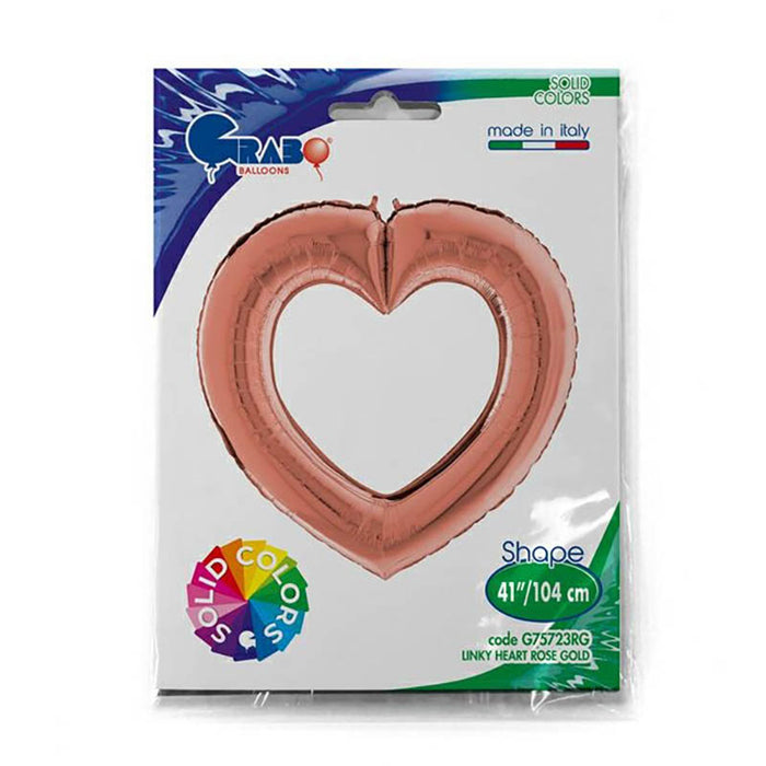 Shape Folienballon "Herz" Rosegold | 104 cm