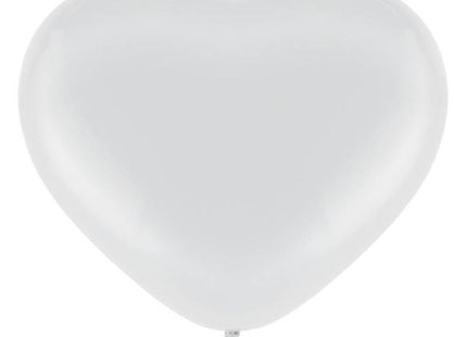 25 Stk. Herz Luftballon Ø 28cm | Weiß