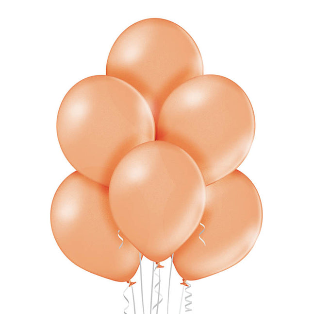25 Stk. Luftballon Uni Metallic Ø 12cm | Rosegold