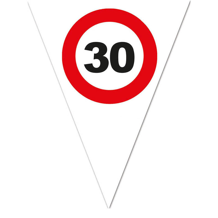 Wimpelkette PE Verkehrsschild #30 | ca. 5 m