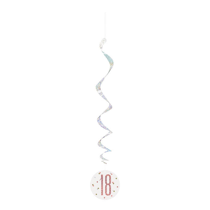 Hängedeko Swirl HB Glitz 6Stk./81cm Rosegold #18