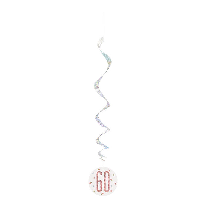 Hängedeko Swirl HB Glitz 6Stk./81cm Rosegold #60