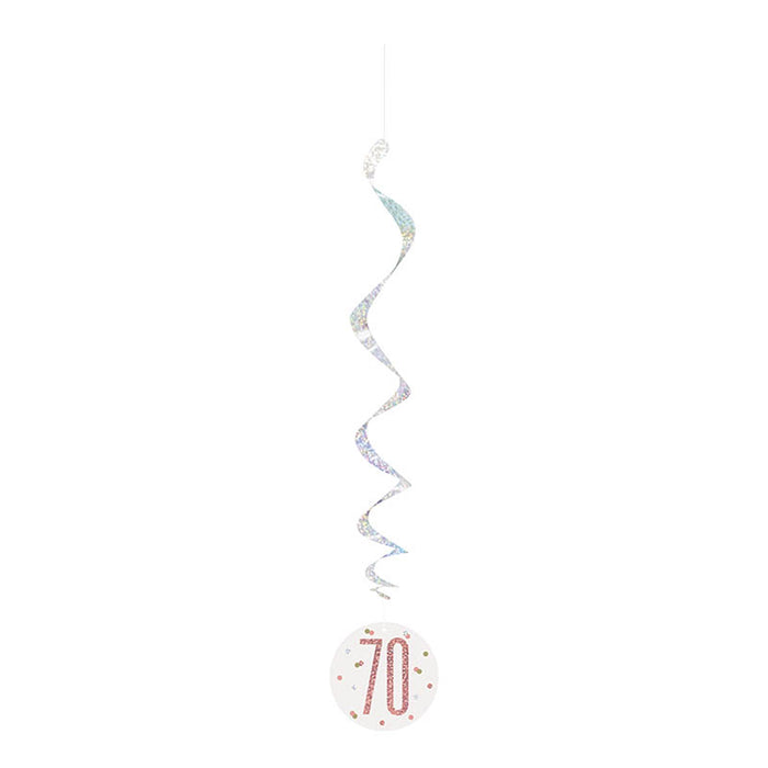 Hängedeko Swirl HB Glitz 6Stk./81cm Rosegold #70