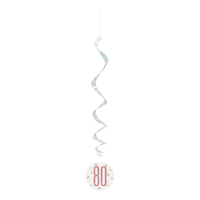 Hängedeko Swirl HB Glitz 6Stk./81cm Rosegold #80