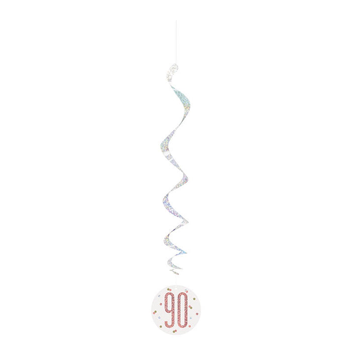 Hängedeko Swirl HB Glitz 6Stk./81cm Rosegold #90