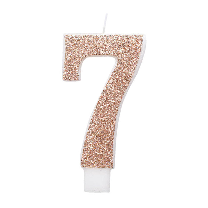 Kerzenzahl Picker HB Glitz Rosegold #7