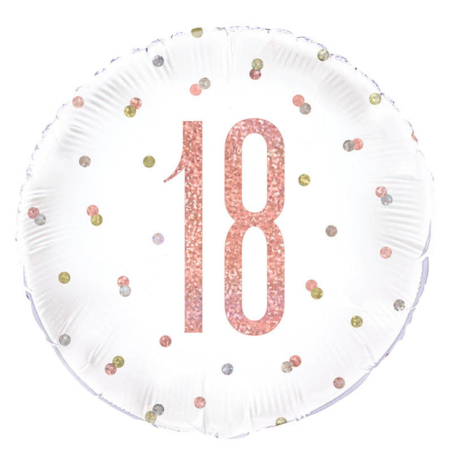 ABC18 HB Glitz Rund ca.45cm Rosegold #18