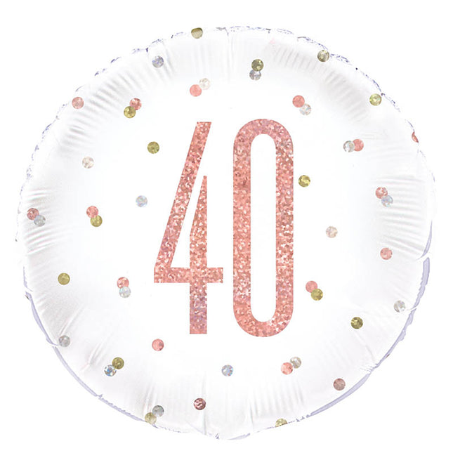 ABC18 HB Glitz Rund ca.45cm Rosegold #40