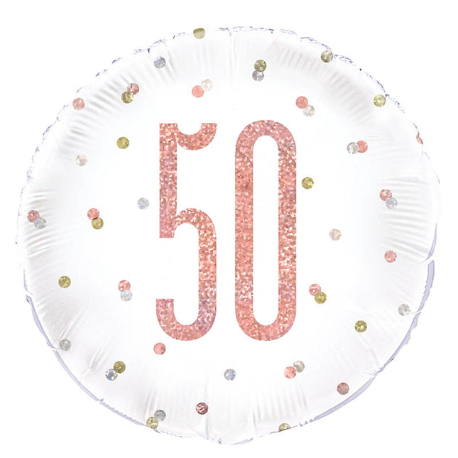 ABC18 HB Glitz Rund ca.45cm Rosegold #50