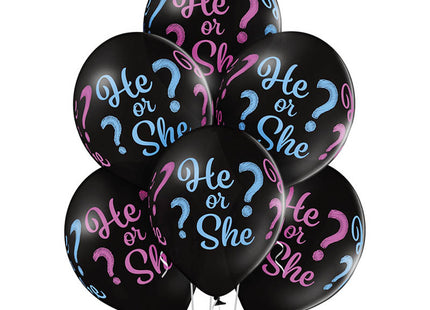 Luftballon Ø30cm "Reveal He or She"| 6 Stk.