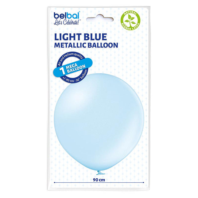 U250 Luftballon Ø 91cm/2Stk. | Met. Hellblau #073