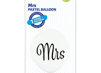 Latexballon U175 60cmØ 1St. Weiß Mrs.