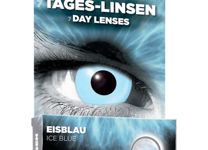 One Week Kontaktlinsen Motivlinsen "Eisblau" w13 | ohne Sehstärke - Wochenlinse