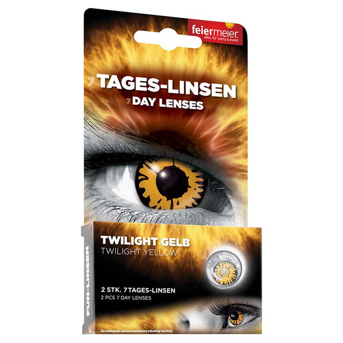 Farbige Motiv Kontaktlinsen "Twilight" | Gelb (w48)