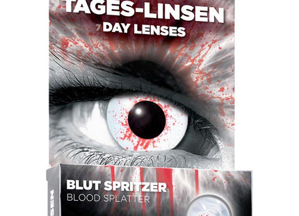 One Week Kontaktlinsen Motivlinsen "Blut Spritzer Rot" w67 | ohne Sehstärke - Wochenlinse