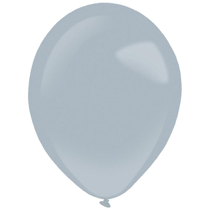Latexballon Uni Pastell 27,5cmØ/50Stk. | Silber Grau