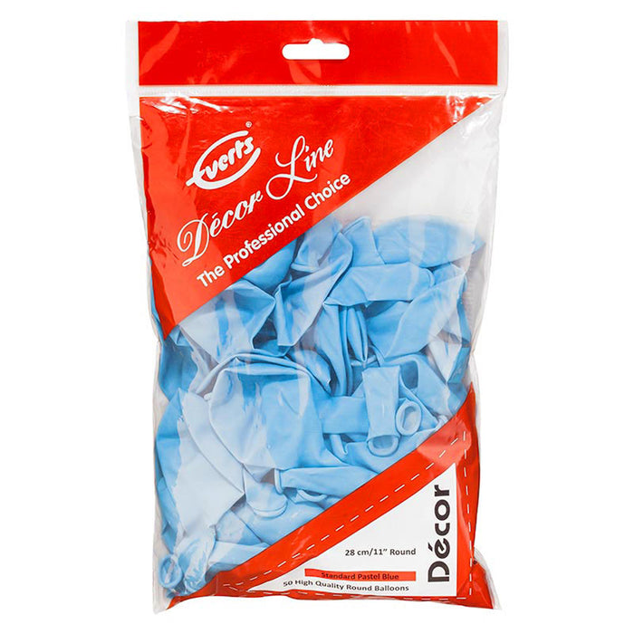 Latexballon Uni Pastell ca.27,5cmØ/50St. Hellblau