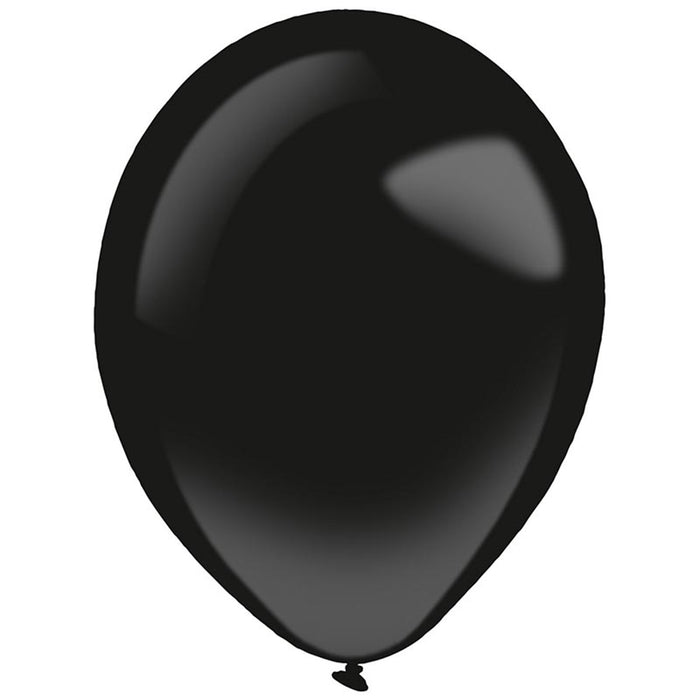 Latexballon Uni Pastell 27,5cmØ/50Stk. | Schwarz