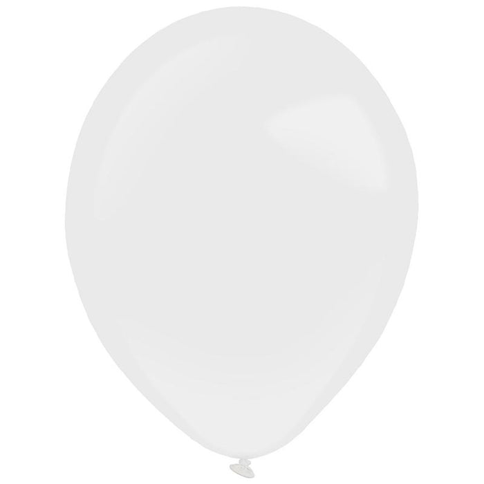 Latexballon Uni Pastell 27,5cmØ/50Stk. | Weiß