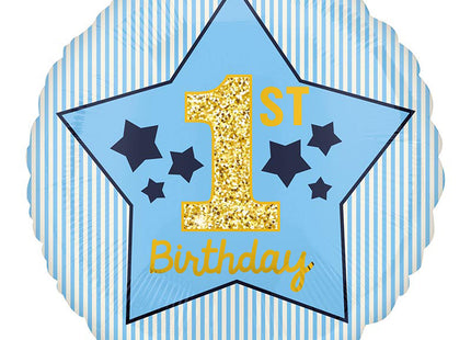 ABC18 1st Birthday Boy Blau & Gold