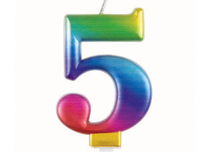 Kerzenzahl Regenbogen #5