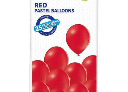 25 Stk. Luftballon Unifarben Ø 12cm | Rot