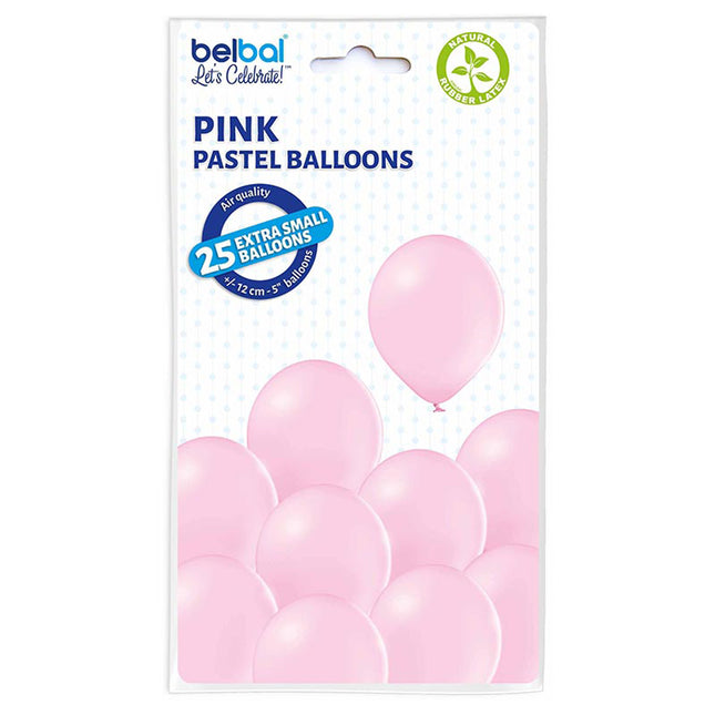 25 Stk. Luftballon Unifarben Ø 12cm | Pink 004