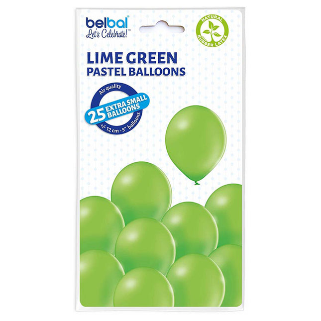25 Stk. Luftballon Unifarben Ø 12cm | Kiwi