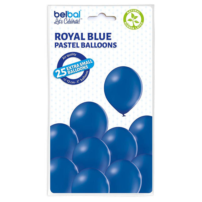 25 Stk. Luftballon Unifarben Ø 12cm | Royalblau #022