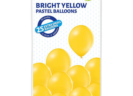 25 Stk. Luftballon Unifarben Ø 12cm | Int gelb