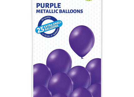 25 Stk. Luftballon Uni Metallic Ø 12cm | Lila #062