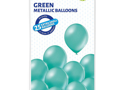 25 Stk. Luftballon Uni Metallic Ø 12cm | Grün