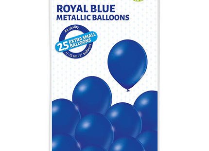 25 Stk. Luftballon Uni Metallic Ø 12cm | Royalblau #079