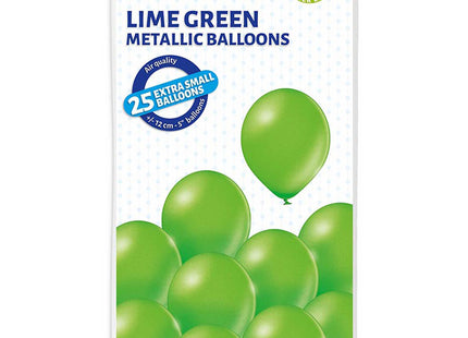 25 Stk. Luftballon Uni Metallic Ø 12cm | Limettengrün