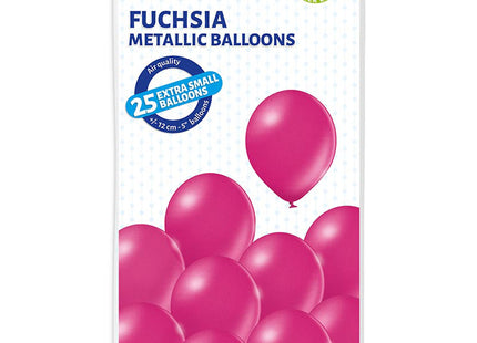 25 Stk. Luftballon Uni Metallic Ø 12cm | Fuchsia #064