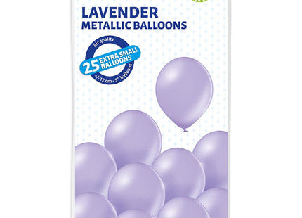 25 Stk. Luftballon Uni Metallic Ø 12cm | Lavendel