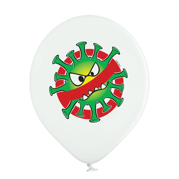 Latexballons Stop Corona 12"/30cmØ  6Stk.