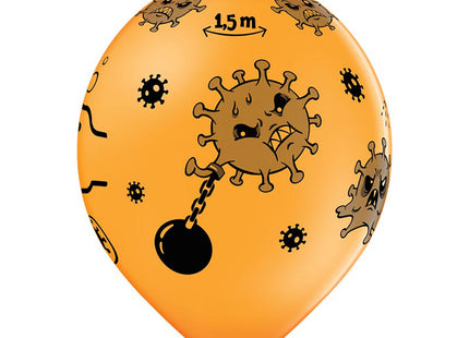 Latexballons Stop Corona 12"/30cmØ  6Stk.