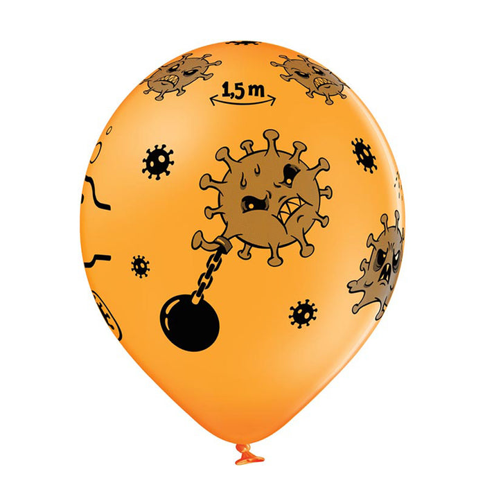 Latexballons Stop Corona 12"/30cmØ  6Stk.